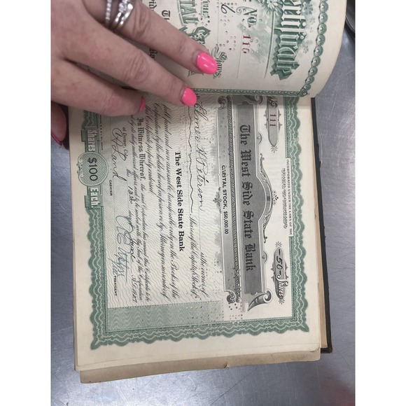 1920'S BOOK OF WEST SIDE STATE BANK DENVER COLORADO BANK STOCK (822) - Picture 11 of 16